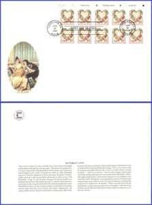 USA5 #3274 U/A Fleetwood FDC PB10 Victorian Love s/a - Imagen 1 de 1