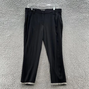 Brunello Cucinelli Pants Women 8 Black Silk Cropped Microbead Cuff Trouser Party - Picture 1 of 12