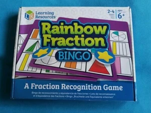 Learning Resources RAINBOW FRACTION BINGO | Educational Maths Game | Complete - Picture 1 of 3