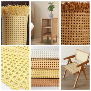 Plastic Artificial Weave Rattan Cane Webbing Sheet Panels Material DIY Chair - Picture 1 of 17