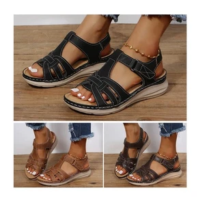 Women Casual Orthopedic Wedge Sandals Ladies Summer Comfort Flat Shoes Size 2025 - Picture 1 of 16