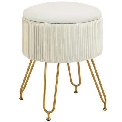 Sitzbank mit Stauraum, 2-in-1 Polsterbank mit Deckel, Bettbank mit Samtoptik - Bild 1 von 4