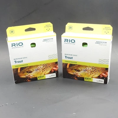 Línea de mosca Rio Mainstream Trout WF-8-F/S3. Marrón/verde limón. (C). Foto 1 de 3