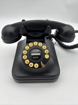Grand Phone VTG Style Black Touch Button Flash Redial Retro 1950's  Look Phone - Image 1 of 4