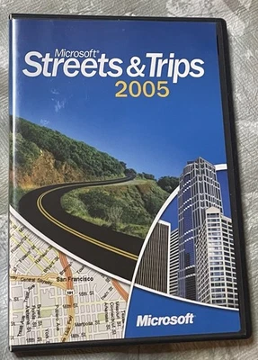 MICROSOFT Streets & Trips 2005 CD-ROM Customizable Maps For Travel MS PC - Image 1 of 4