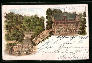 Lithographie Dresden-Loschwitz, Gasthaus Schweizerei, Hauptvilla  - Picture 1 of 2