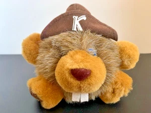 Adorable pequeño castor relleno de ojos azules con un viejo sombrero occidental - por T-W Co. - Imagen 1 de 8