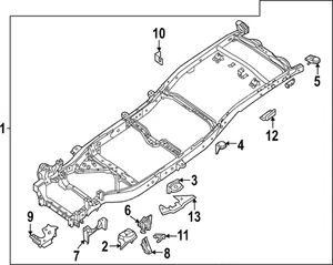 Genuine Nissan Cab Mount Bracket 95121-9BU0A - Foto 1 di 1