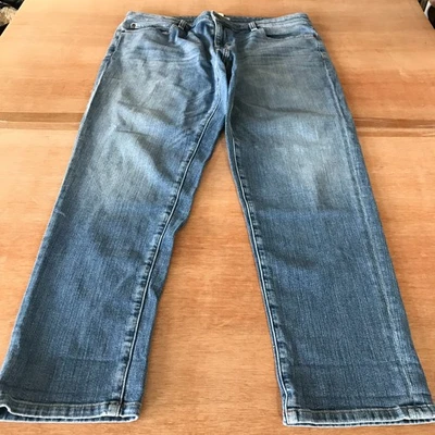 Eileen Fisher Boyfriend Jeans Women 14 Blue Mid Rise Medium Wash Stretch - Image 1 of 4