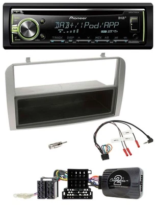 Pioneer DAB USB MP3 Lenkrad CD Autoradio für Alfa GT 147 07-10 silber Ablagefach - Bild 1 von 4