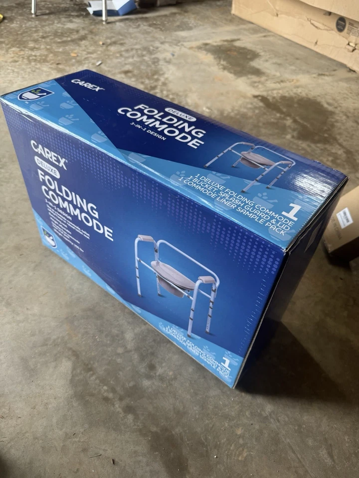 Carex Deluxe Folding Commode 3-in-1 - Image 1 of 3