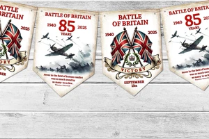 WWII Battle of Britain Commemorative Vintage Style Celebration Bunting - Picture 1 of 3