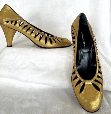 Zapatos de salón Martine Sitbon vintage años 90 dorados talla 37,5 Foto 1 de 4