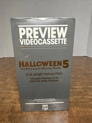 Sealed! Halloween 5 Screener RARE 1990 Preview VHS CBS FOX Michael Myers NEW - Image 1 of 4