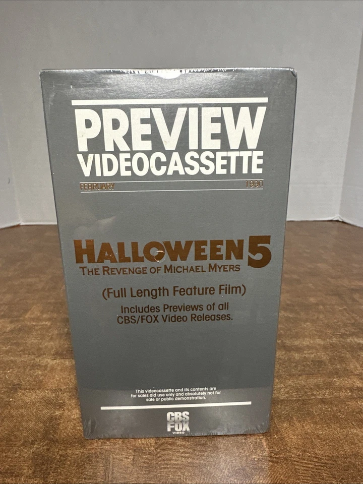 Sealed! Halloween 5 Screener RARE 1990 Preview VHS CBS FOX Michael Myers NEW - Image 1 of 4