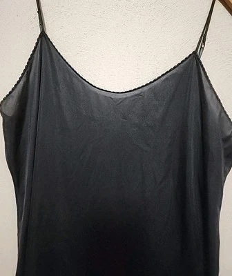 Vestido sin Mangas Lencería Negro Vanity Fair 10-717 Talla 38 Nylon Capricho Fairygrunge Foto 1 de 4