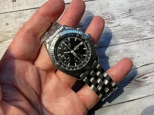 ORIGINAL VINTAGE BREITLING STAINLESS MECHANICAL CHRONOGRAPH MANS WATCH - Picture 1 of 13