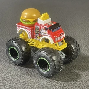 Hot Wheels Monster Trucks Buns of Steel 1/64 Diecast Red Food Truck - Picture 1 of 6