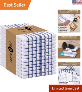 Scandia Streifen Baumwolle Geschirrtücher 12er Set - 16x26, super saugfähige Eleganz - Bild 1 von 10