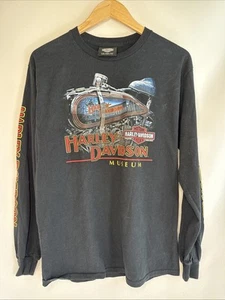 Camiseta Harley Davidson Museum para hombre talla MED negra Milwaukee, WI manga larga - Imagen 1 de 7