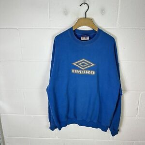 Vintage Umbro Sweatshirt Mens XL Blue Red Drill Liam Gallagher 90s Pullover