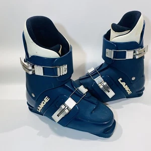 Vintage LANGE Skischuhe - blau und weiß, Größe 9 Herren guter Zustand SIEHE BILDER - Bild 1 von 11