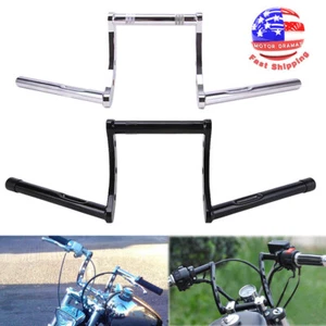 Motorcycle Z Bar 1" Handlebars Drag Bars For Harley Drag Bobber Chopper Cruisers - Picture 1 of 27