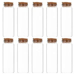 10 Pcs Airtight Storage Tank Empty Jars with Lids Transparent Glass Bottle - Picture 1 of 12