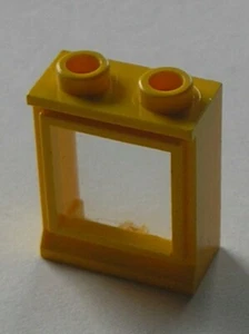 LEGO Yellow Window 1x2x2 Fixed Glass Ref 7026 Set 726 391 6391 575 149 7740 585 - Picture 1 of 1