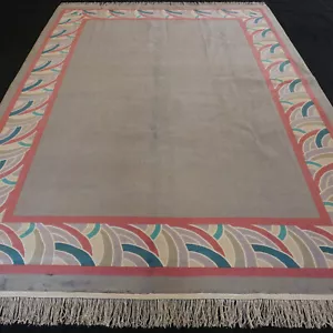 Silk Rug China 354 x 250 cm Oriental Design Carpet Silver Gray Hand-Knotted - Picture 1 of 11
