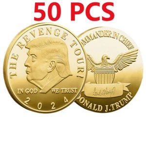 50 Pcs 2024 Donald Trump Coin THE REVENNGE TOUR President Challenge Great EAGLE - Picture 1 of 6