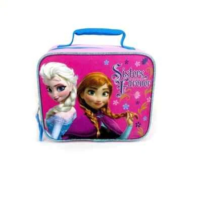 Fiambrera Frozen Girls Disney Princesa Anna Elsa Bolsa de Almuerzo Aislada Púrpura Niños Foto 1 de 2