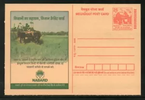 India 2003 NABARD Farmer Credit Card Bullock Cart Farming Meghdoot Post Card MNH - Picture 1 of 2