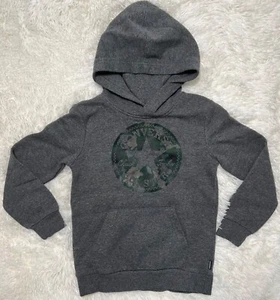 CONVERSE Boys Pullover Hoodie Gray Chuck Taylor All Star ▪︎Size 6/Medium▪︎ EUC - Picture 1 of 3
