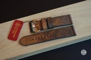 24 mm Cinturino artigianale Karung Leather Pam Handmade Watch Strap Handcrafted - Picture 1 of 14