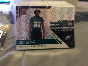JOSH ADAMS 2018 UNPARALLELED FLIGHT ROOKIE CARD RC #250 EAGLES!
