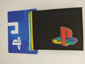Playstation Symbol With Kanji Gamer Rubber Patch Bifold Wallet Sealed New PS5 - Picture 1 of 5