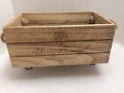Harry & David Medford Oregon Wooden Crate Rope Handles 11.5”X 5”X7” EUC