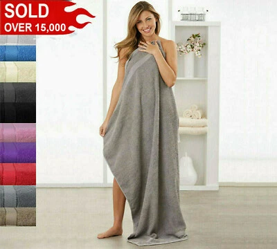 Casabella Pack of 4 Jumbo Bath Sheets Towels 100% Egyptian Cotton Bathroom Towel