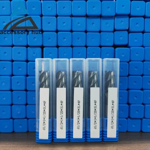 5x 1/2" 4 Flutes Square 45° Helix Carbide End Mill Bits TiALN Coated HRC 55 - Picture 1 of 9