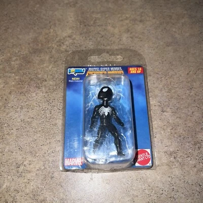 Marvel Super Heroes Secret Wars Micro Bobbles Negro Spider-Man 2" Cabeza Bobble Foto 1 de 3