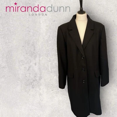 Miranda Dunn Womens Black 3/4 Length Coat, Winter, Warm, Business UK 18 NWT - Image 1 of 4