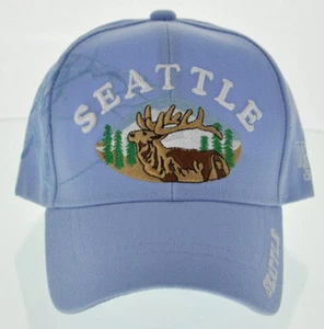 SEATTLE WA HIRSCHBOCK JAGD OUTDOOR KAPPE MÜTZE HIMMELBLAU - Bild 1 von 4