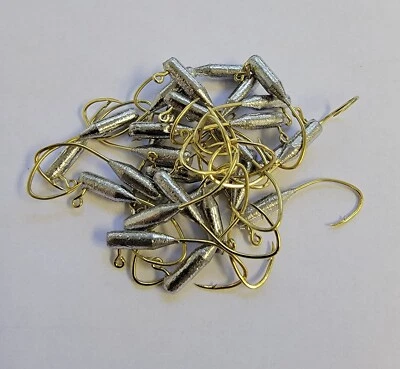 THE TACKLE TRUCK Gold Sickle Tube Jig Heads - 25 pk