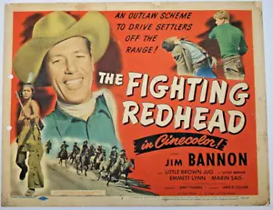 1949 The Fighting Redhead, Jim Bannon, Red Ryder, Vintage Lobby Title Card - Bild 1 von 1