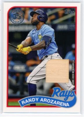 2024 Topps 1989 Baseball Relic Randy Arozarena Tampa Bay Rays - Image 1 of 2