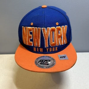 New York NY Blue Orange Knicks ROST USA Snapback Hat Premium - Picture 1 of 10