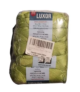 5 Knäuel YarnArt Luxor 100% mercerisiert Gizeh Baumwollgarn pistaziengrün #1237 - Bild 1 von 19