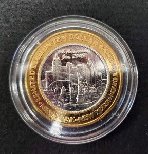 $ 10 New York-New York 6th Anniversary 0,999 Silber Casino Token Münze - Bild 1 von 4