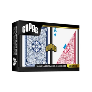 Copag Legacy 4-Color Standard Index Red/Blue Poker Size 2 Deck Setup - Picture 1 of 3